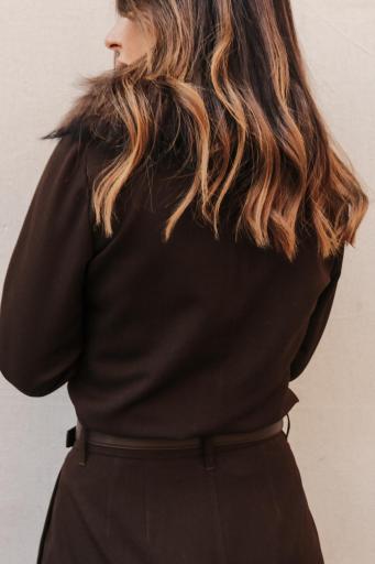 Traje tailored suite chocolate brown [1]