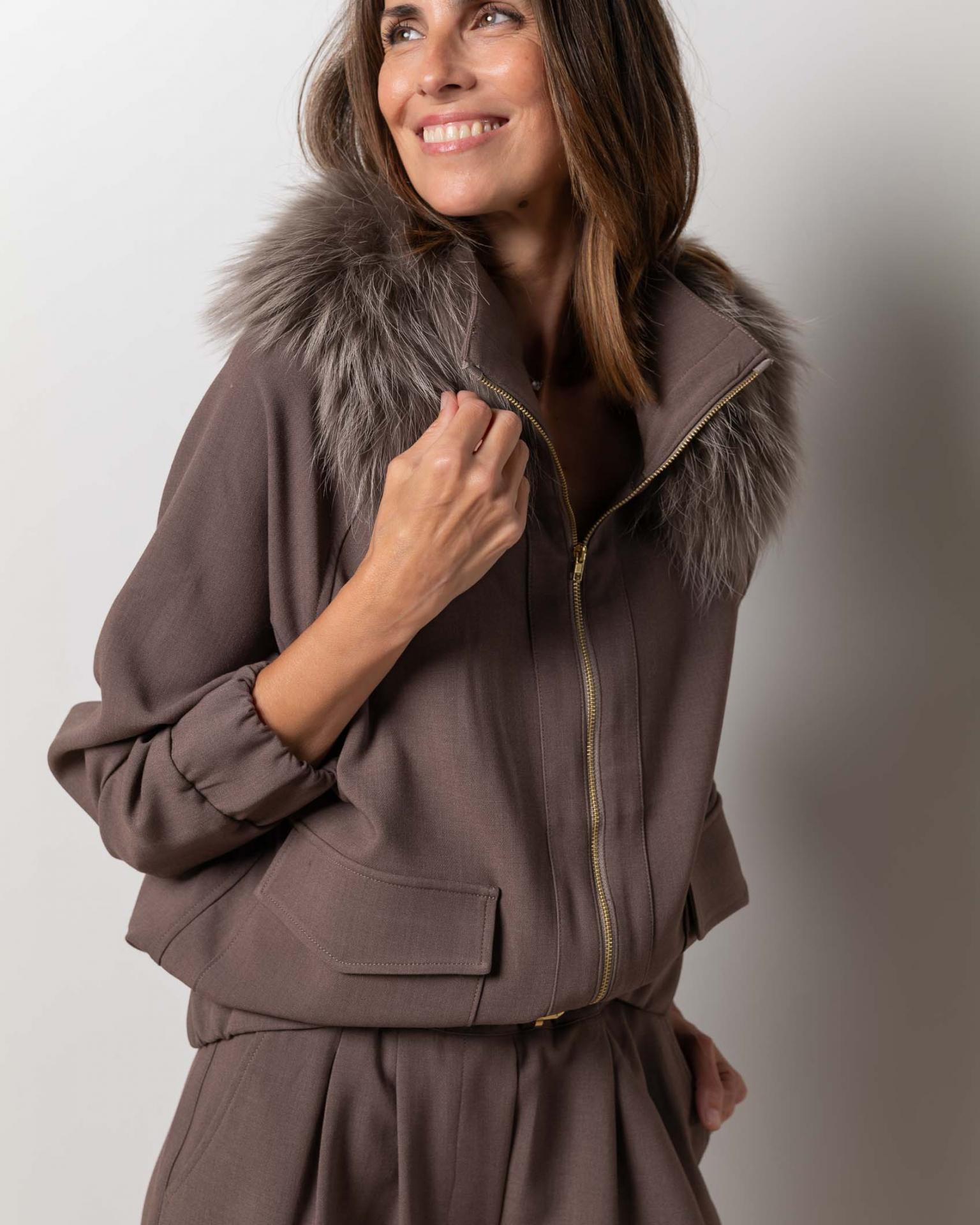 Traje Bomber&Clemence suit dark mink
