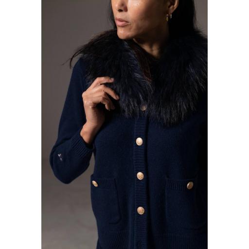 Cardigan botones cashmere navy [1]