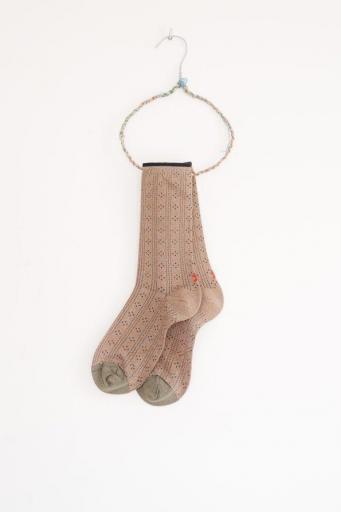 Calcetines calado beige [0]