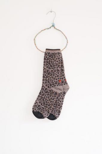 Calcetines leopardo marrón