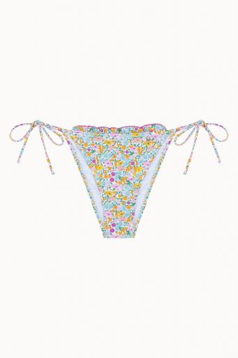 Bikini triángulo con volante y estampado floral Campanilla con braguita tie con volante [2]