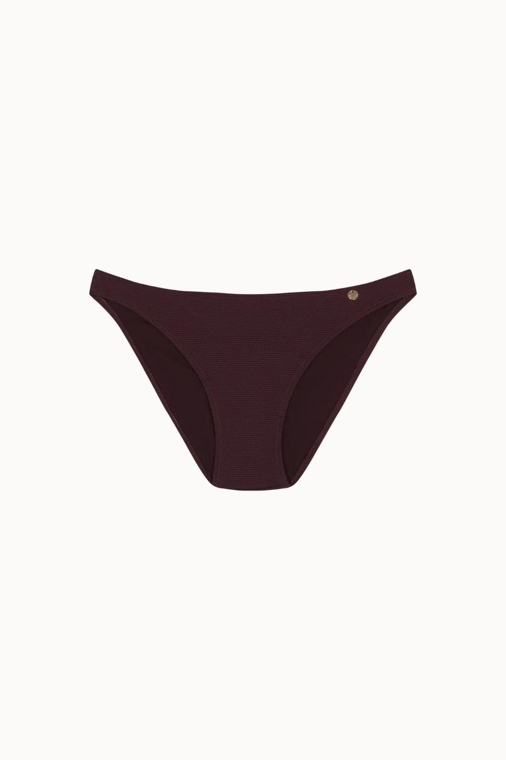 Braguita bikini cásica en piqué chocolate