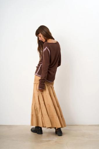 Falda larga Roma camel [2]