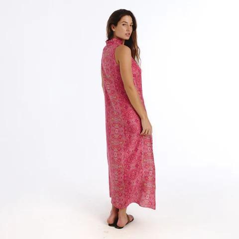 Vestido rosa seda Delora [2]