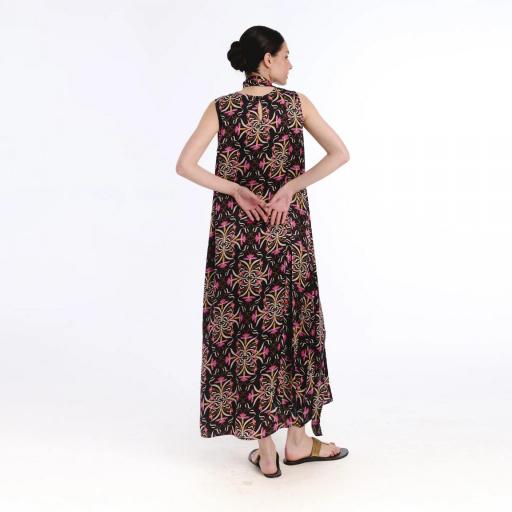 Vestido Gia negro con estampado floral [2]