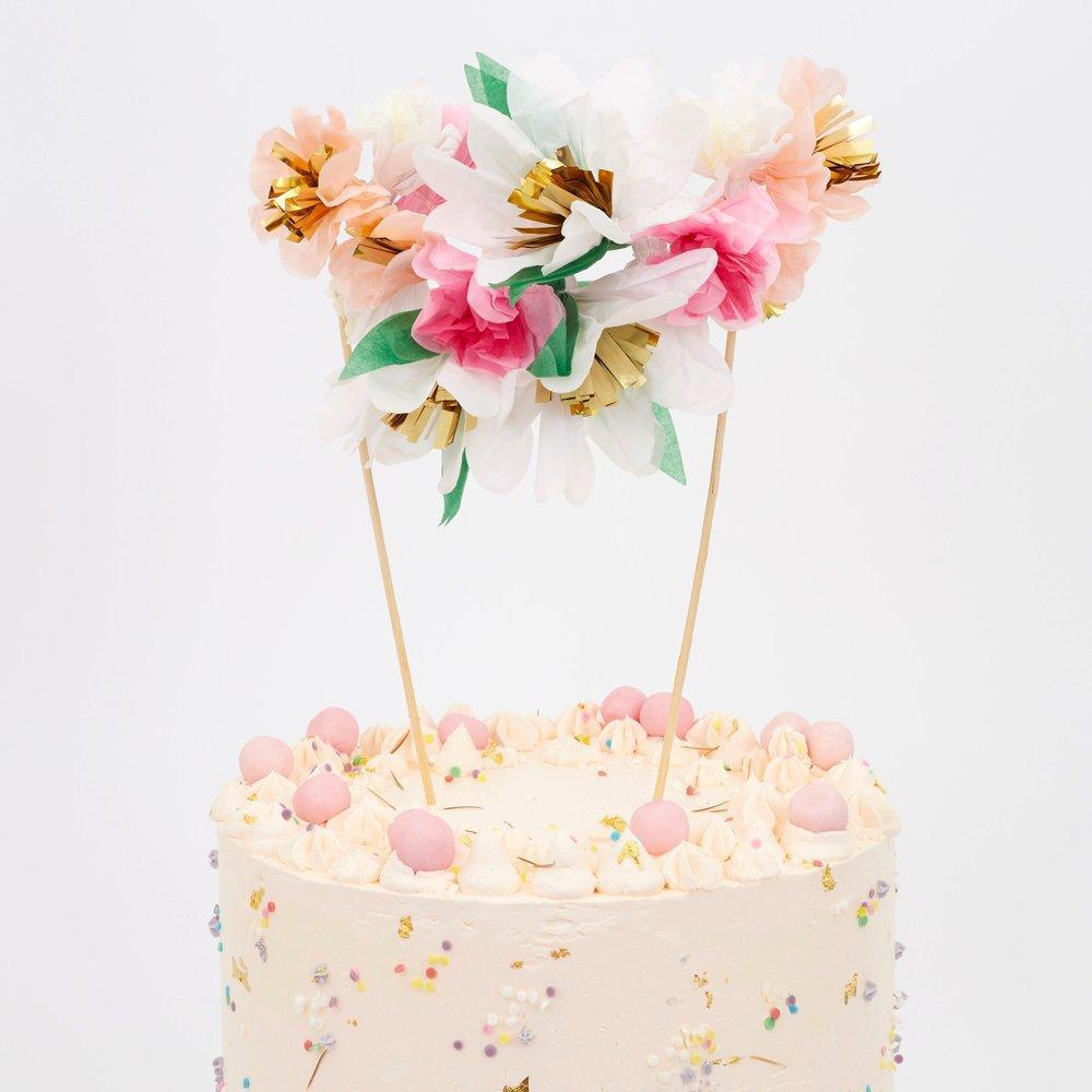 Topper Bouquet flores para tartas