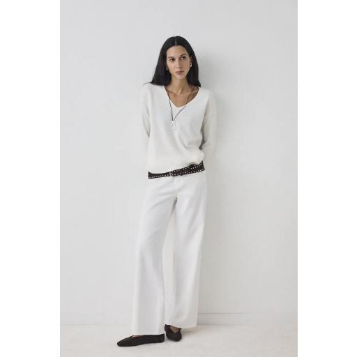 Jersey básico lana blanco Namur