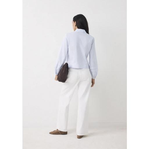 Camisa romántica algodón azul rayas Darcey [3]