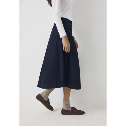 Falda midi denim azul Phoenix [2]