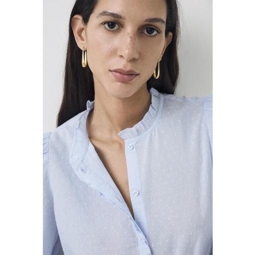 Camisa volantes azul Emiliana [4]