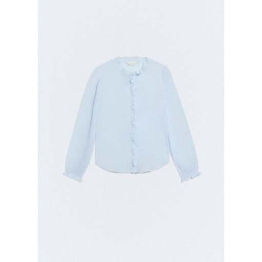 Camisa volantes azul Emiliana [5]