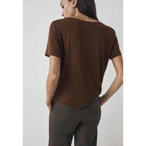 Camiseta básica fluida manga corta caramelo [2]