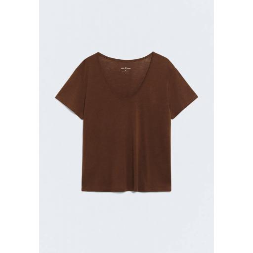 Camiseta básica fluida manga corta caramelo [4]
