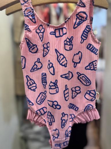 Bañador color sugar estampado helados