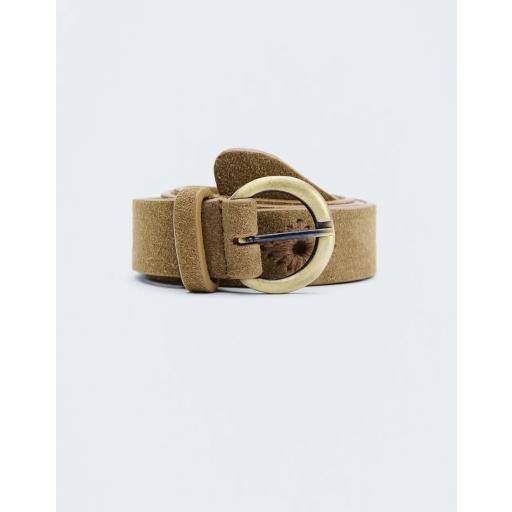 Cinturón serraje beige Boho