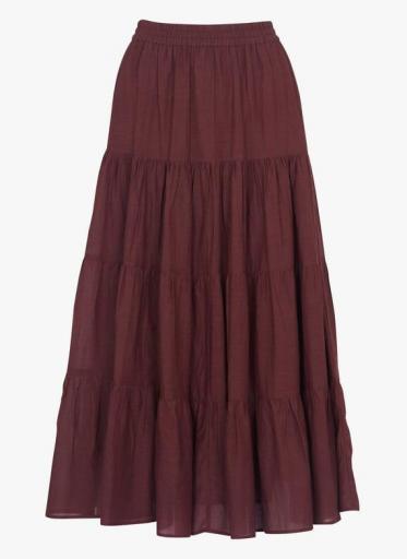 Falda marrón larga