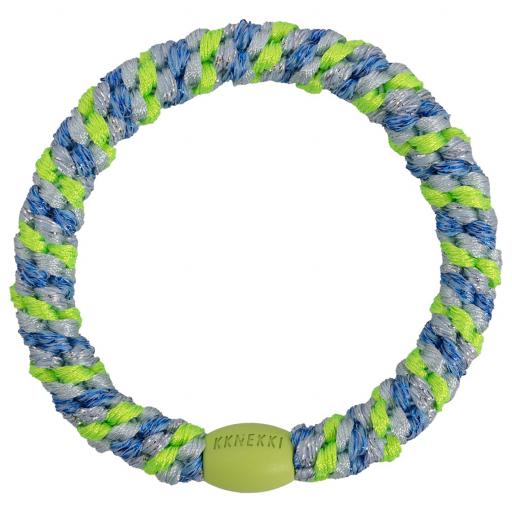 Goma de pelo mix azul  verde neón