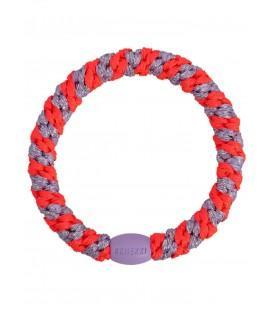 Goma de pelo rayas lila neón rosa [0]