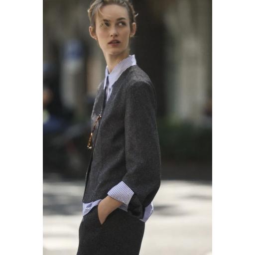 Blazer entallada gris jaspeado Everett [4]