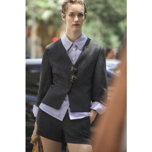 Blazer entallada gris jaspeado Everett [3]