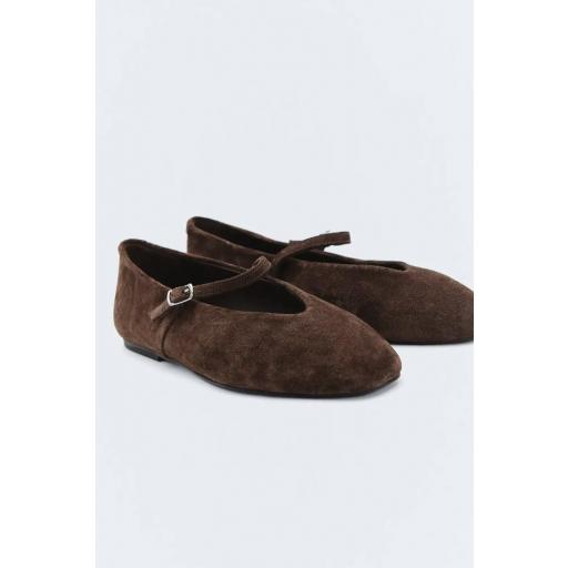 Bailarina serraje chocolate suede [2]