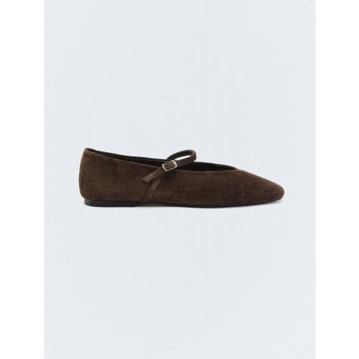 Bailarina serraje chocolate suede [0]