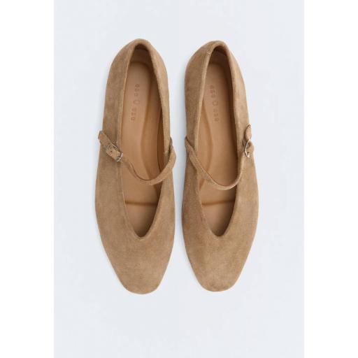 Bailarina serraje beige suede [0]