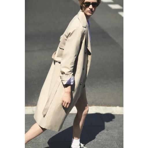 Gabardina larga algodón beige Holmes [2]