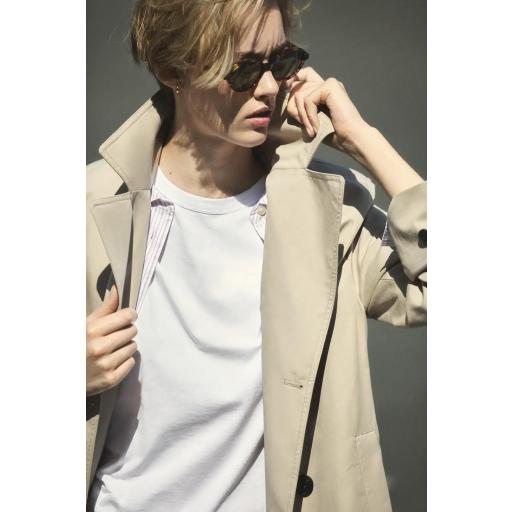 Gabardina larga algodón beige Holmes [1]
