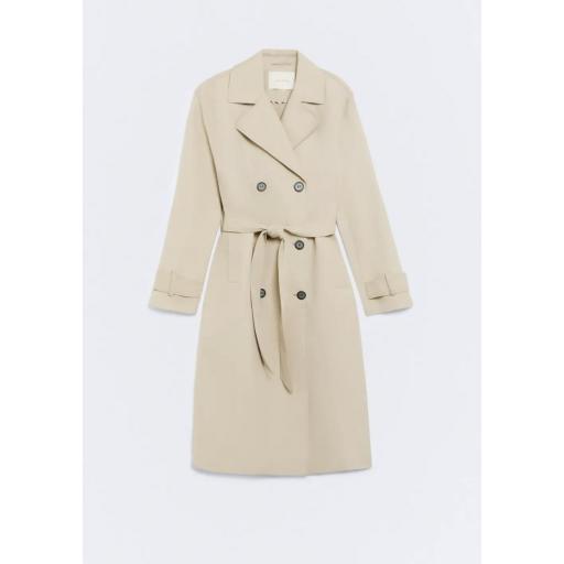 Gabardina larga algodón beige Holmes [0]