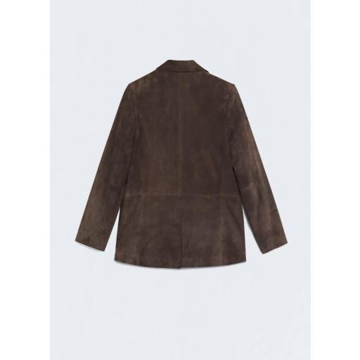 Blazer piel serraje marrón Birkin [5]