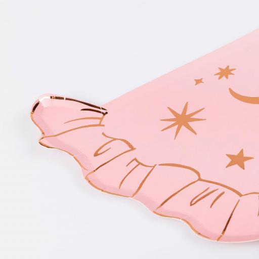 Platos de sombrero bruja rosa [0]