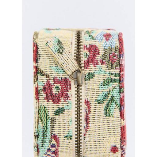 Joyero viaje jacquard flores algodón Florence [2]
