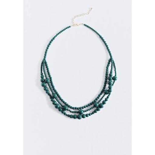 Collar bolas azul petróleo Lauren