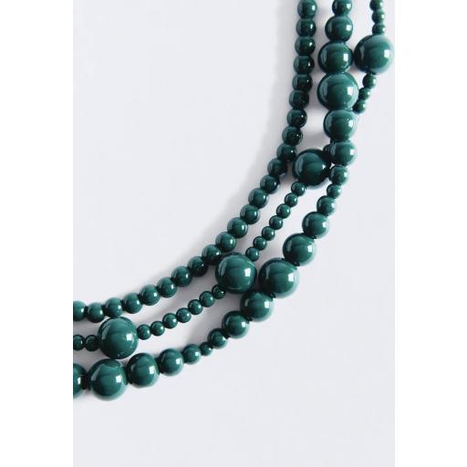 Collar bolas azul petróleo Lauren [1]