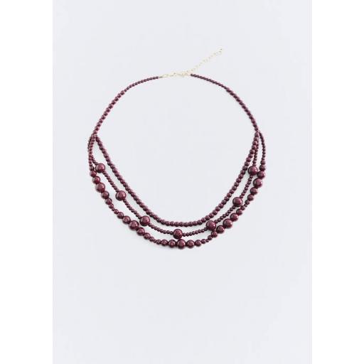 Collar bolas burgundy Lauren [1]