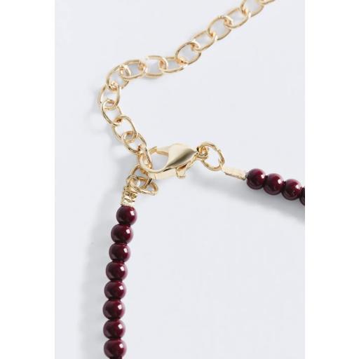 Collar bolas burgundy Lauren [2]
