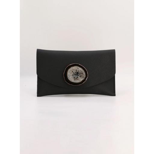 Cartera Midi Negra Ágata Natural [0]