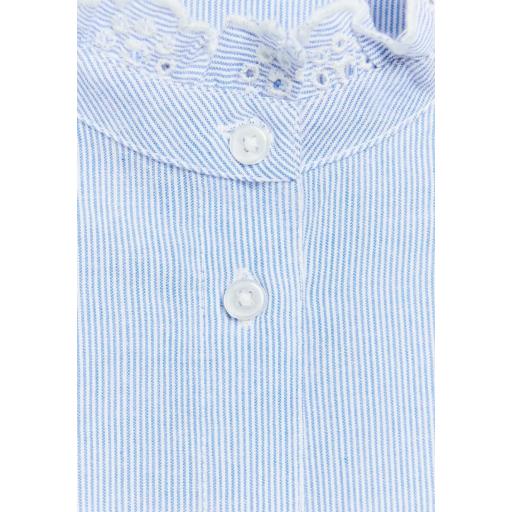 Camisa algodón rayas azul bordado Bertha [2]