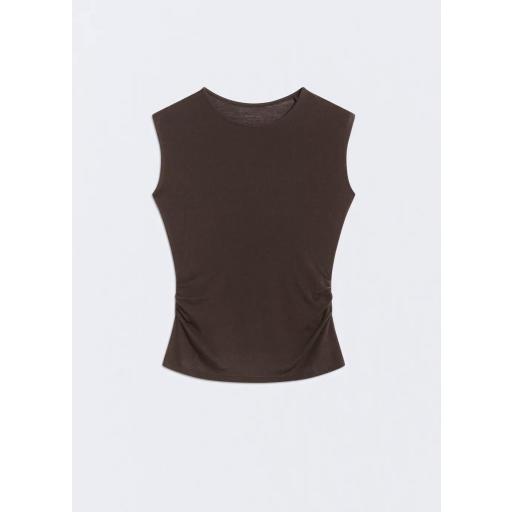 Camiseta manga corta frunce chocolate [2]