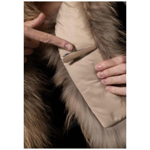 Maxi cuello piel natural mocca [1]