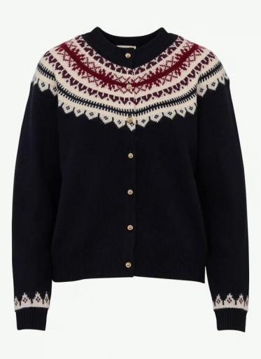 Cardigan greca de lana azul Maggy [0]
