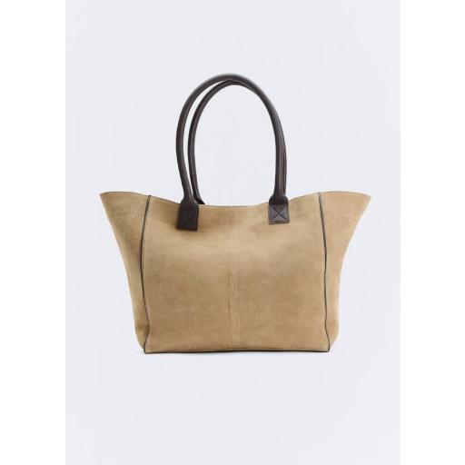 Bolso piel shopper serraje napa Eugenia [1]