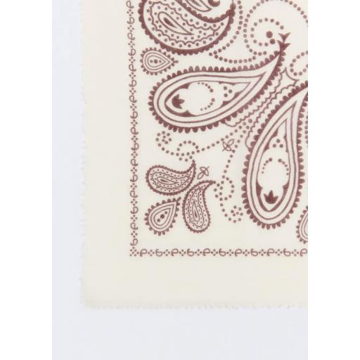 Pañuelo lana ecru paisley Saint Germain [1]