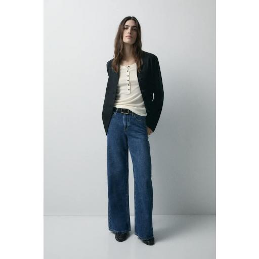 Blazer fluido lana viscosa marengo [1]