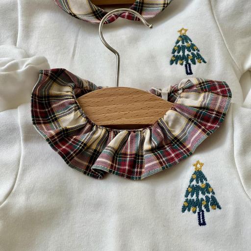 Pelele pijama Navidad cuello redondo blanco [1]