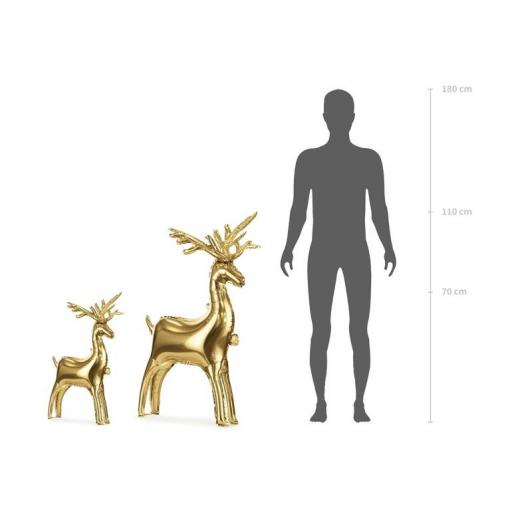 Globo de aluminio de pie Reno, 83 x 52 cm, dorado [1]