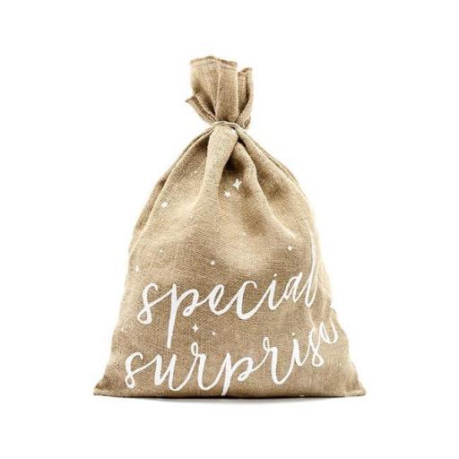 Saco de yute Sorpresa Especial, blanco, 40x55cm [0]