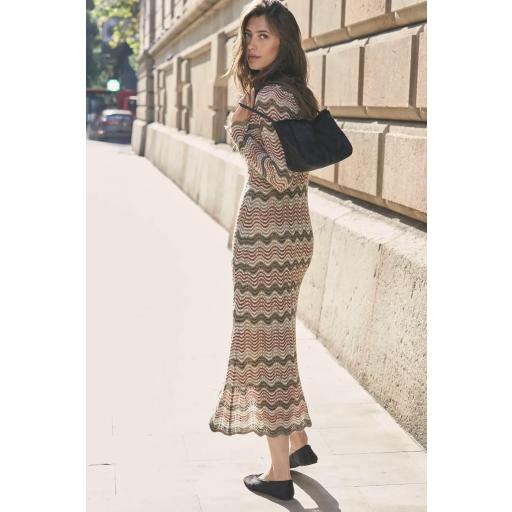 Vestido ondas tones marrones Wonder [2]